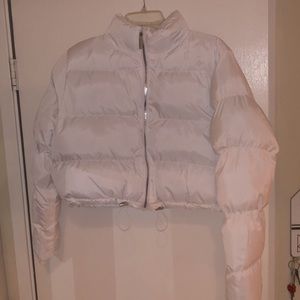 Crop puffer size Meduim white